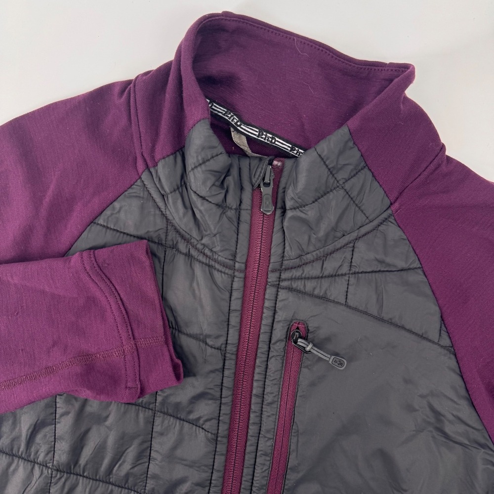 Smartwool PhD SmartLoft Jacket Womens S Purple Gray Hybrid Quilted Full Zip